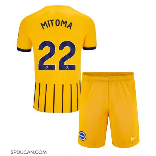 Dječji Nogometni Dres Brighton Kaoru Mitoma #22 Gostujuci 2024-25 Kratak Rukav (+ Kratke hlače)